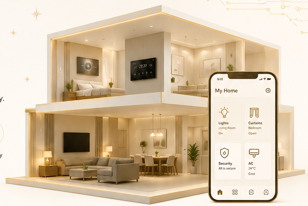 Luxury smart home with app control